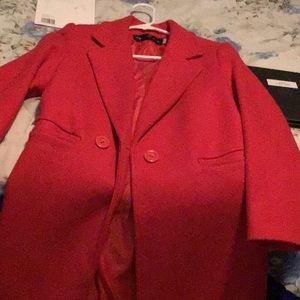 Red long coat